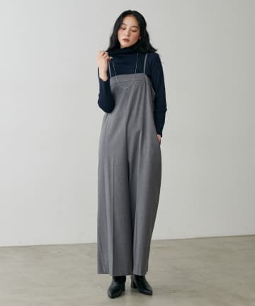 LARUTA(ラルータ) 裏起毛サキソニーサロペット