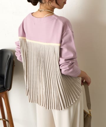 Jena　espace merveilleux(ジェナ　エスパスメルヴェイユ) 【体系カバー◎】バックプリーツボートニット