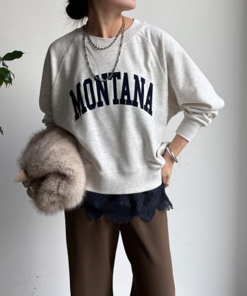 DOUDOU(ドゥドゥ) 【WEB限定】ロゴラグランワイドプルオーバー