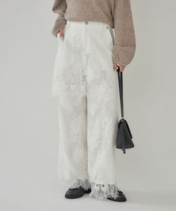 mystic(ミスティック) スカラップレースレイヤードパンツ