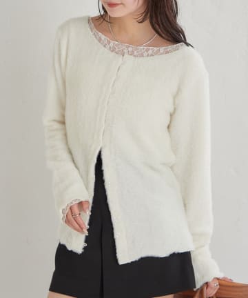 mystic(ミスティック) シャギーリブカーディガン