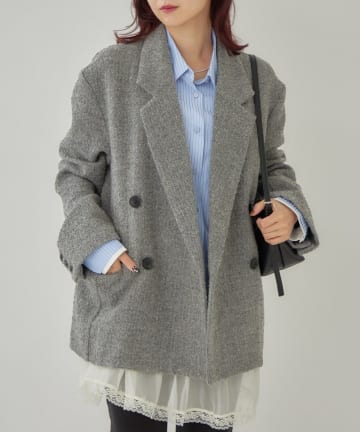 mystic(ミスティック) ツイードBIGジャケット