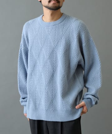 COLONY 2139(コロニー トゥーワンスリーナイン) タイル柄ニットプルオーバー