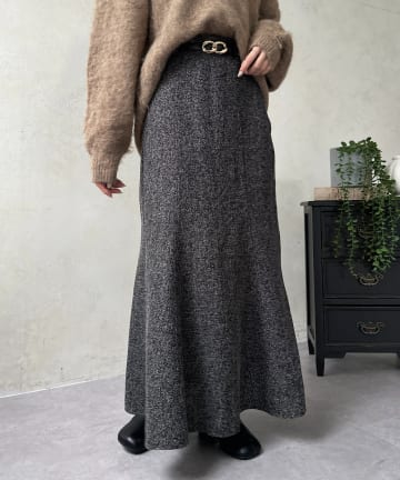 Thevon.(ゼヴォン) ツイードマーメイドスカート