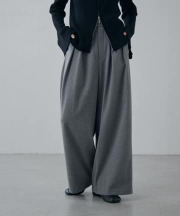 Lui's(ルイス) ソフトフランネル2WAYタックワイドパンツ