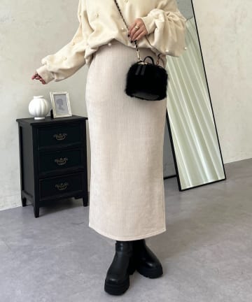 prose verse(プロズヴェール) ラメコーデュロイナロースカート