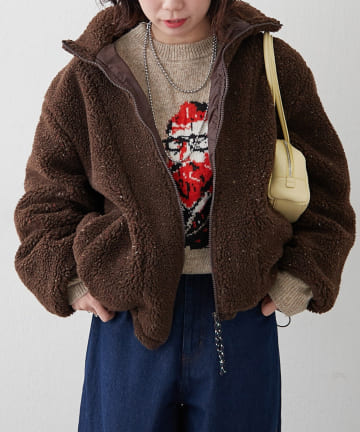 ネップボアブルゾン