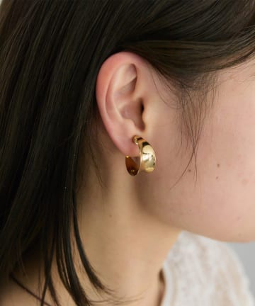 PUAL CE CIN(ピュアルセシン) メタルフープイヤリング