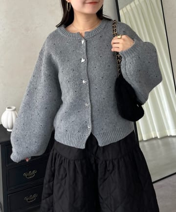 prose verse(プロズヴェール) ハートボタンミニハートカーディガン