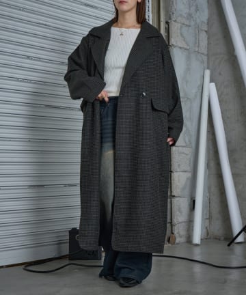 -goocy-(グーシー) チェックロングコート