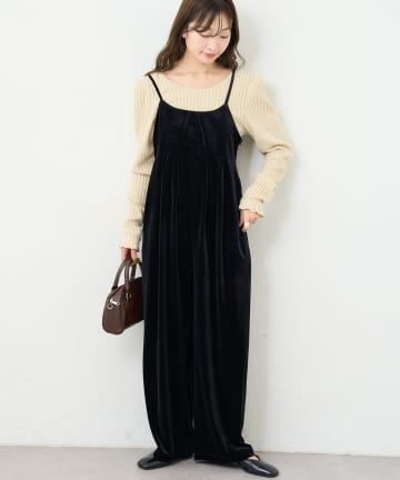 Kastane(カスタネ) 【S.Mサイズ展開】B ベロアサロペット