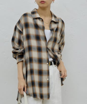 GALLARDAGALANTE(ガリャルダガランテ) オンブレチェックシャツ