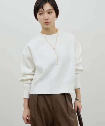 GALLARDAGALANTE(ガリャルダガランテ) スウェットライククルーニット