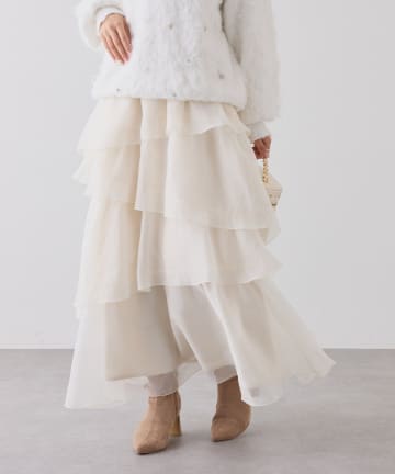 one after another NICE CLAUP(ワンアフターアナザー ナイスクラップ) ティアードロングスカート