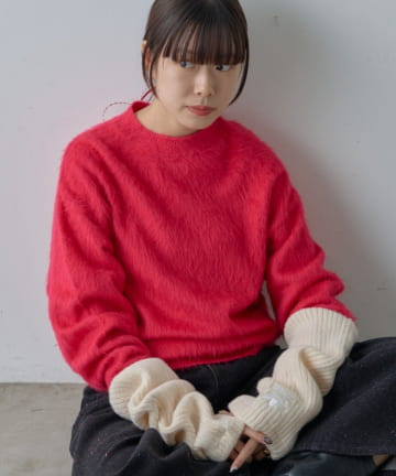 Kastane(カスタネ) 【WHIMSIC/2サイズ展開】アンゴラブレンドシャギーニットプルオーバー