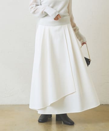 La boutique BonBon(ラブティックボンボン) アシメラップ風フレアスカート