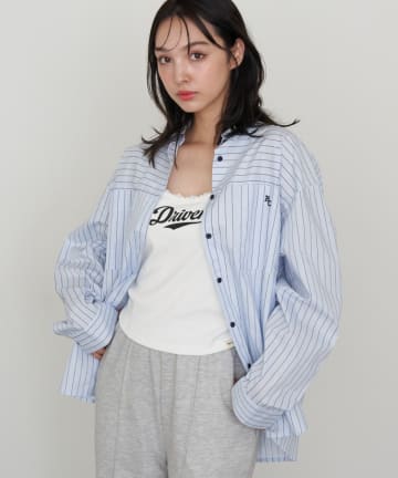 OUTLET(アウトレット) 【RAY CASSIN】胸刺繍ルーズシャツ