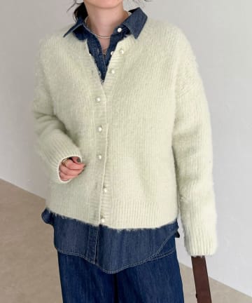 FREDY & GLOSTER(フレディ アンド グロスター) ふわふわ起毛ニットカーディガン