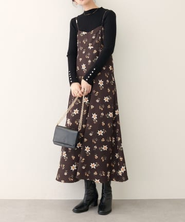 NICE CLAUP / OLIVE des OLIVE OUTLET(ナイスクラップ  / オリーブ デ オリーブ アウトレット) 【natural couture】フロリエンタルキャミワンピース