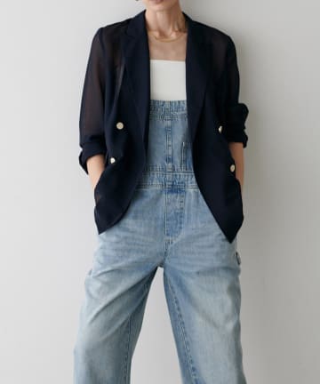 NICE CLAUP / OLIVE des OLIVE OUTLET(ナイスクラップ  / オリーブ デ オリーブ アウトレット) 【 LARUTA】メタル釦メッシュジャケット
