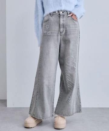 OLIVE des OLIVE(オリーブ デ オリーブ) ワイドデニムパンツ