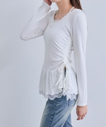 OLIVE des OLIVE(オリーブ デ オリーブ) ペプラムトップス