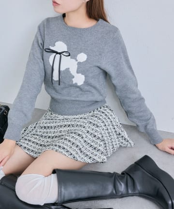 OLIVE des OLIVE(オリーブ デ オリーブ) アニマルジャガードニット