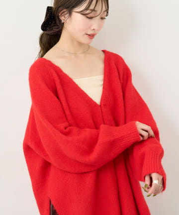 Kastane(カスタネ) 【5色展開/前後2WAY】B ニットオーバーカーディガン