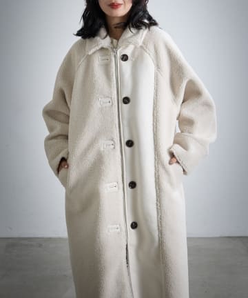 -goocy-(グーシー) フェイクムートンステンカラーコート