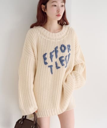 Kastane(カスタネ) 【4色展開】ハンドステッチロゴニット