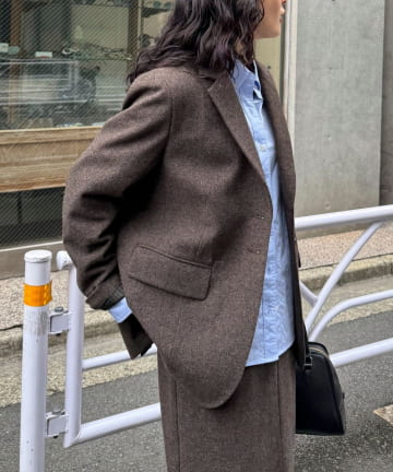 Fredy emue ツィードオーバージャケットコート ツィードオーバージャケットコート | FREDY & GLOSTER(フレディ