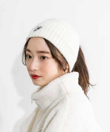 NICE CLAUP / OLIVE des OLIVE OUTLET(ナイスクラップ  / オリーブ デ オリーブ アウトレット) 【OLIVE des OLIVE】ハートオリジナル刺繍入りニットヘアバンド