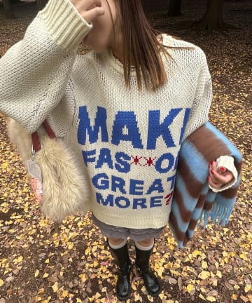 CIAOPANIC(チャオパニック) ローゲージジャガードアソートルーズニット