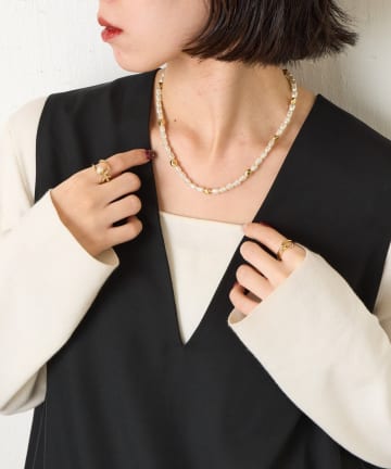Jena　espace merveilleux(ジェナ　エスパスメルヴェイユ) ミックスパールネックレス