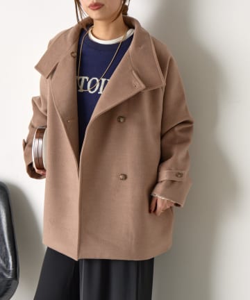 Jena　espace merveilleux(ジェナ　エスパスメルヴェイユ) ウールライクスタンドジャケット