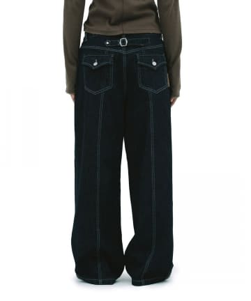 CIAOPANIC(チャオパニック) 【DEFGARMENTS】 INDIGO BUCKLE PANTS