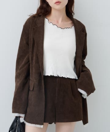 Kastane(カスタネ) 【裏地付き/セットアップ対応】コーデュロイライナージャケット