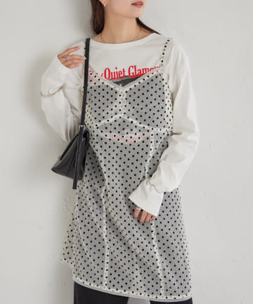 mystic(ミスティック) ドットチュールキャミチュニック