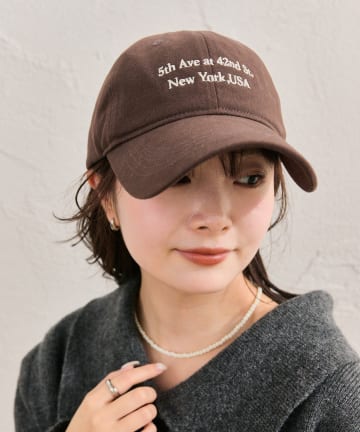 mystic(ミスティック) ピーチロゴ刺繍キャップ