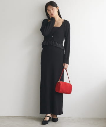 natural couture(ナチュラルクチュール) 【WEB限定】リブタイトスカート