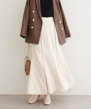 natural couture(ナチュラルクチュール) 【WEB限定】パイピングマーメイドスカート