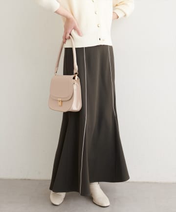 natural couture(ナチュラルクチュール) 【WEB限定】パイピングマーメイドスカート