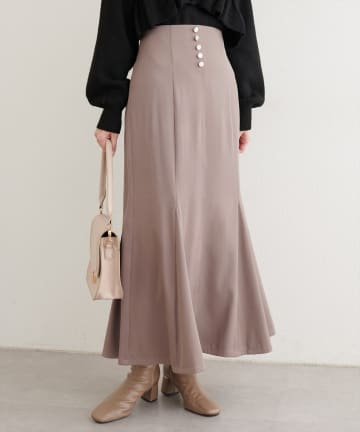 natural couture(ナチュラルクチュール) 【WEB限定】フロント釦マーメイドスカート