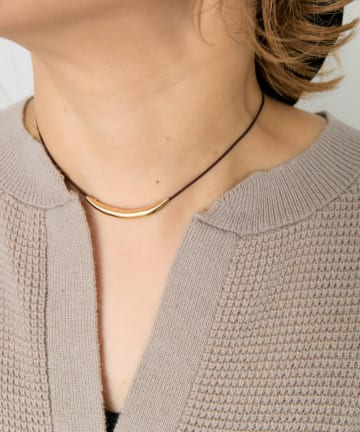 PUAL CE CIN(ピュアルセシン) メタルバーコードチョーカー