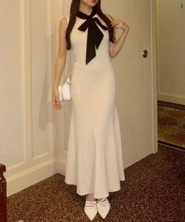 NICE CLAUP / OLIVE des OLIVE OUTLET(ナイスクラップ  / オリーブ デ オリーブ アウトレット) 【one after another】アメスリニットワンピ