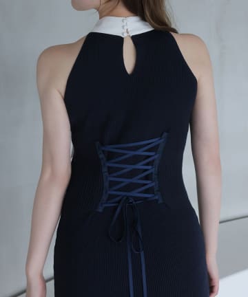 NICE CLAUP / OLIVE des OLIVE OUTLET(ナイスクラップ  / オリーブ デ オリーブ アウトレット) 【one after another】アメスリニットワンピ