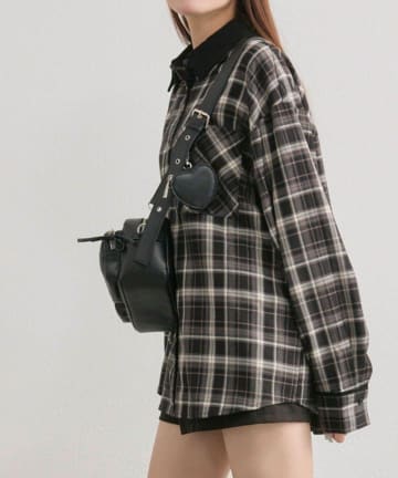 NICE CLAUP / OLIVE des OLIVE OUTLET(ナイスクラップ  / オリーブ デ オリーブ アウトレット) 【OLIVE des OLIVE】配色カラービッグシャツ