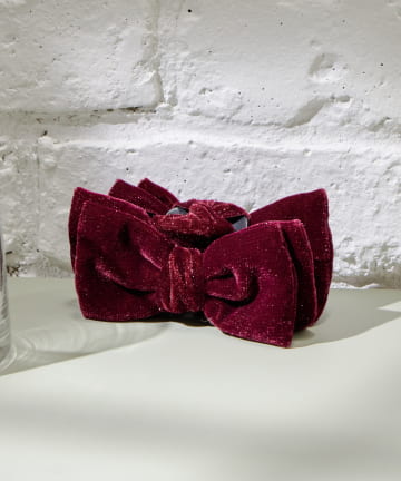 ラメベロアリボンクリップ