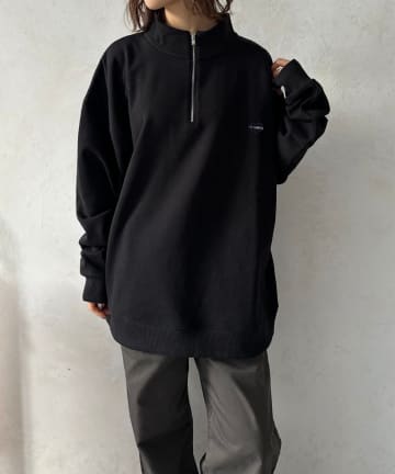 LOCUST(ローカスト) 【ユニセックス】ヘビー裏起毛ハーフジップスウェット