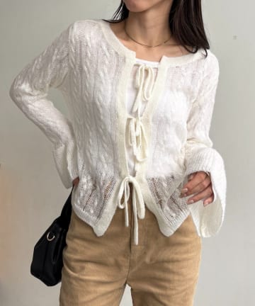 OUTLET(アウトレット) 【CAPRICIEUX LE'MAGE】2WAYモヘアリボンニット